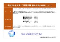 平成28年台風10号災害　募金活動報告