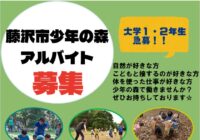 藤沢市少年の森アルバイト募集！！（大学１・２年生急募）