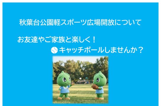 秋葉台公園 軽スポーツ広場の開放について